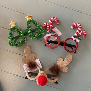 3 pair of fun holiday glasses